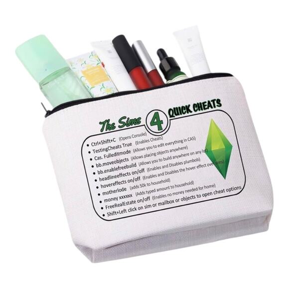 GJTIM Sim Game Gift Video Game Lover Sims 4 Quick Cheats Gaming Zipper Pouch - Picture 9 of 12